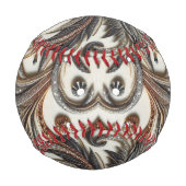 Glamouröses Barockdesign mit Glitzer und Edelstein Baseball (Rückseite)