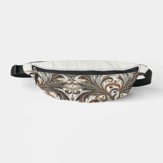 Glamouröses Barockdesign mit Glitzer und Edelstein Bauchtasche (Vorderseite)