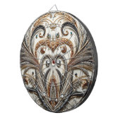 Glamouröses Barockdesign mit Glitzer und Edelstein Dartscheibe (Vorderseite rechts)