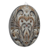 Glamouröses Barockdesign mit Glitzer und Edelstein Dartscheibe (Vorderseite Links)