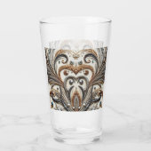 Glamouröses Barockdesign mit Glitzer und Edelstein Glas (Rückseite)