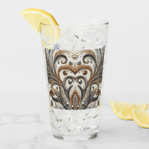 Glamouröses Barockdesign mit Glitzer und Edelstein Glas