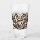 Glamouröses Barockdesign mit Glitzer und Edelstein Glas (Vorderseite)