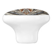 Glamouröses Barockdesign mit Glitzer und Edelstein Keramikknauf (Seitenansicht)