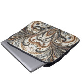 Glamouröses Barockdesign mit Glitzer und Edelstein Laptopschutzhülle (Vorne Knopf)