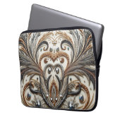 Glamouröses Barockdesign mit Glitzer und Edelstein Laptopschutzhülle (Vorderseite Links)