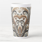 Glamouröses Barockdesign mit Glitzer und Edelstein Milchtasse (Vorderseite)
