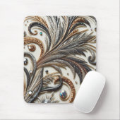 Glamouröses Barockdesign mit Glitzer und Edelstein Mousepad (Mit Mouse)