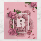 Glamouröses Blumengestein Weinetikett (Einzelnes Label)