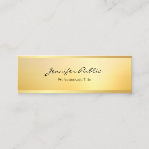 Glamouröses falsches Gold modernes minimalistische Mini Visitenkarte