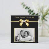 Glamouröses Foto zum 50. Hochzeitstag Einladung (Stehend Vorderseite)