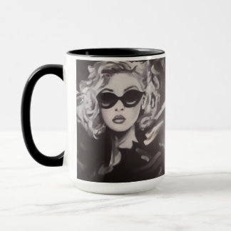 Glamouröses Frauenporträt - Modernes Kunstposter Tasse