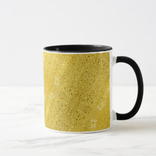 Glamouröses Funkeln und Glanz falsches Goldmuster Tasse