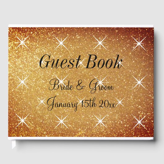 Glamouröses Gästebuch mit funkelnd Cover (Vorderseite)