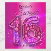 Glamouröses glamouröses, glamouröses, glänzendes, weinetikett (Einzelnes Label)