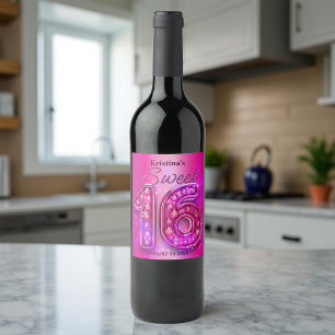 Glamouröses glamouröses, glamouröses, glänzendes,  weinetikett