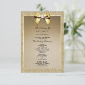 Glamouröses Gold & Stylish Gem Wedding Programm (Stehend Vorderseite)