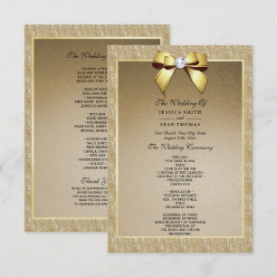 Glamouröses Gold & Stylish Gem Wedding Programm
