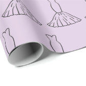 Glamouröses Hochzeitskleid Lila, nahtlos Geschenkpapier (Rolleneckpunkt)