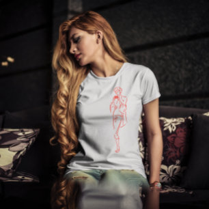 Glamouröses Mädchen mit Kamera T-Shirt