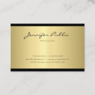 Glamouröses minimalistisches Design Gold Trend Lux Visitenkarte