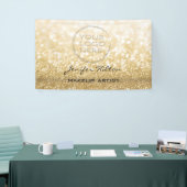 Glamouröses, modernes, schicke goldenes Logo Banner (Messeveranstaltung)