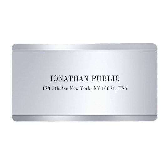 Glamouröses Silver Look Elegante Moderne Schifffah (Vorne)