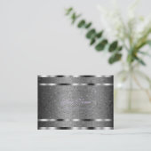 Glamouröses Silver Snake Muster und Lila Glanz Visitenkarte (Stehend Vorderseite)