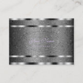 Glamouröses Silver Snake Muster und Lila Glanz Visitenkarte (Vorderseite)