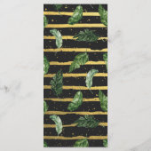 Glamouröses Sommergarten tropisches Hochzeitsmenü Menükarte (Rückseite)