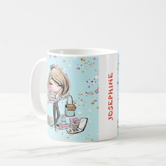 Glamouröses Studentenleben Kaffeetasse (Vorderseite Links)