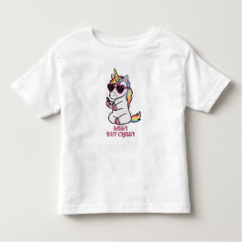 Glamouröses und freches Einhorn Kleinkind T-shirt