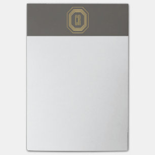 Glamouröses Vintage-Gold II Art Deco Monogramm Post-it Klebezettel