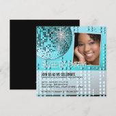 Glamourous 16 . Geburtstag Disco Ball Einladung (Vorne/Hinten)