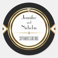 Glamourous ArtDeco Geometric Wedding Umschlag Aufk