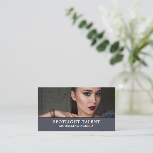 Glamourous model, Modellierungsagentur, Model Agen Visitenkarte (Stehend Vorderseite)