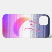 Glamourous Stylish Ombre Moon Abstrakt Monogram Case-Mate iPhone Hülle (Rückseite (Horizontal))