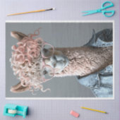 Glamours Pink Hair Llama Salon Day Decoupage Seidenpapier (Basteln)