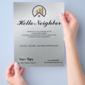 Glamours Silber | Schwarzweiß-Real-Anwesen Flyer (Hand)