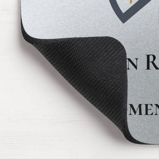 Glamours Silber | Schwarzweiß-Real-Anwesen Mousepad (Ecke)