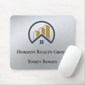 Glamours Silber | Schwarzweiß-Real-Anwesen Mousepad (Mit Mouse)