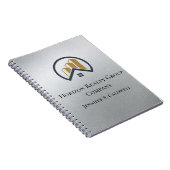 Glamours Silber | Schwarzweiß-Real-Anwesen Notizblock (Rechte Seite)