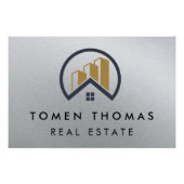 Glamours Silber | Schwarzweiß-Real-Anwesen Poster (Vorderseite)