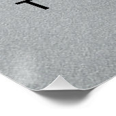 Glamours Silber | Schwarzweiß-Real-Anwesen Poster (Ecke)