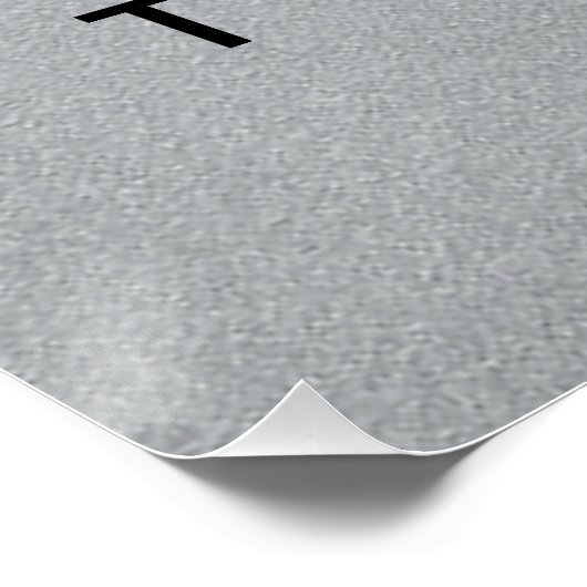 Glamours Silber | Schwarzweiß-Real-Anwesen Poster (Ecke)