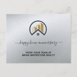 Glamours Silber | Schwarzweiß-Real-Anwesen Postkarte