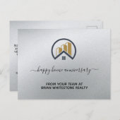 Glamours Silber | Schwarzweiß-Real-Anwesen Postkarte (Vorne/Hinten)