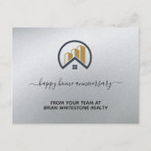 Glamours Silber | Schwarzweiß-Real-Anwesen Postkarte (Vorderseite)