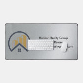 Glamours Silber | Schwarzweiß-Real-Anwesen Schreibtischunterlage (Tastatur & Maus)