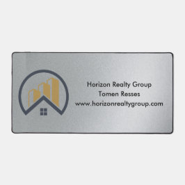 Glamours Silber | Schwarzweiß-Real-Anwesen Schreibtischunterlage